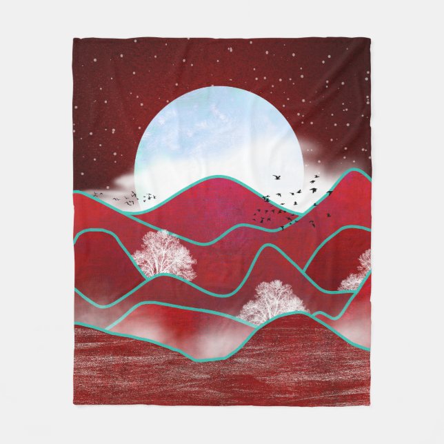 Manta Polar Moonrise Roja (Anverso)