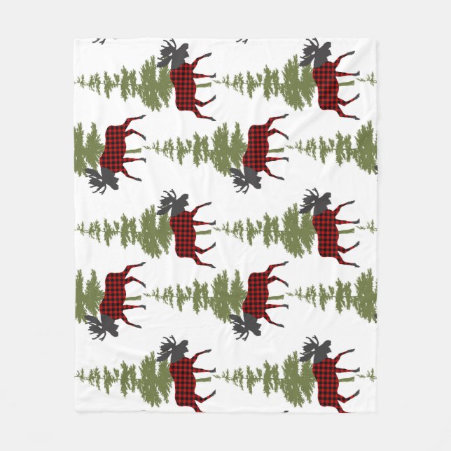 Manta Polar Moose de verificación de búfalo (Anverso)