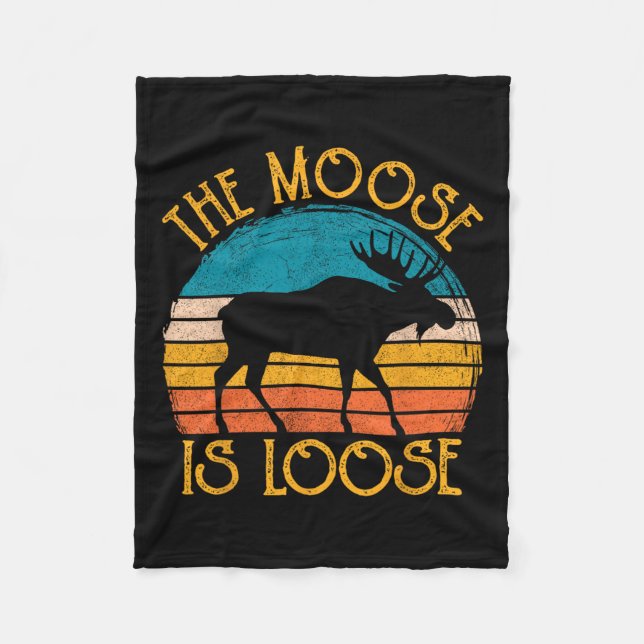 Manta Polar Moose gracioso es ropa animal suelta (Anverso)