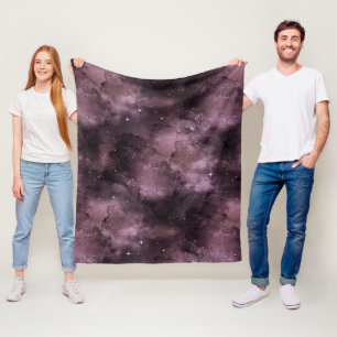 Manta Polar Morado acuarela Cielo Celeste