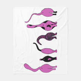 Manta Polar Morado de gatos