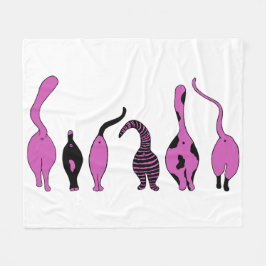 Manta Polar Morado de gatos