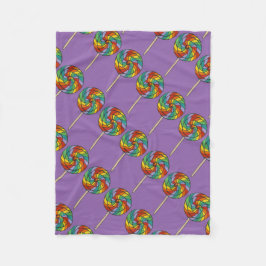 Manta Polar Morado Rainbow Lollipop Sweet Lolly Candy