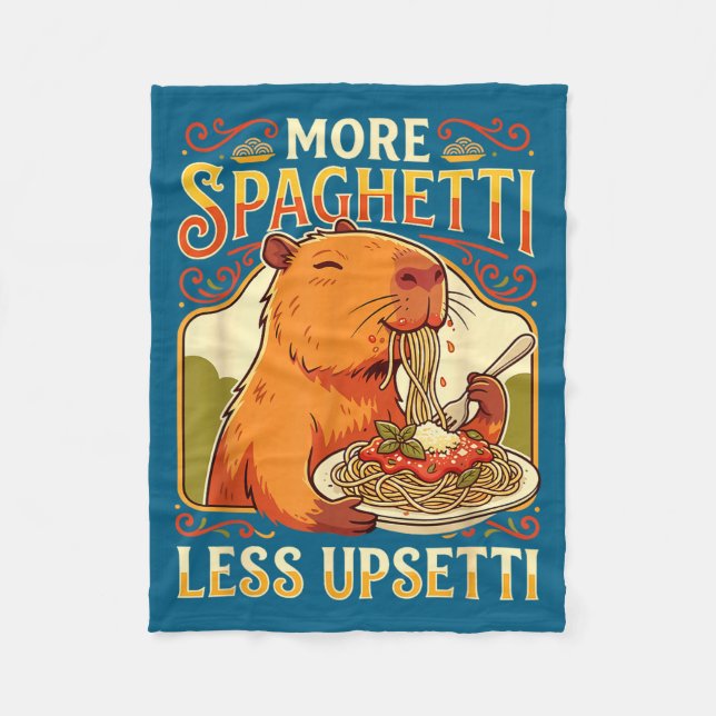 Manta Polar More Spaghetti Less Upsetti Capybara (Anverso)