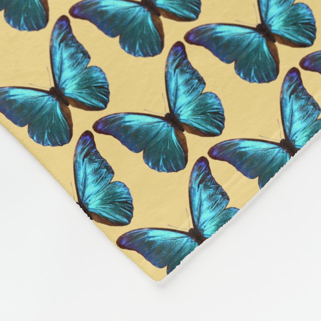 Manta Polar Morpho Blue Butterfly Blanket (Esquina)