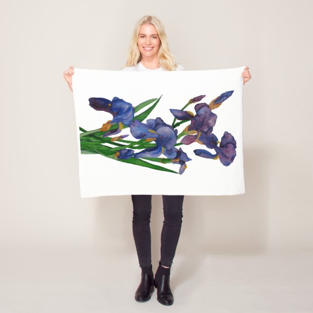Manta Polar Morple Iris Fleecy Blanket (In situ)
