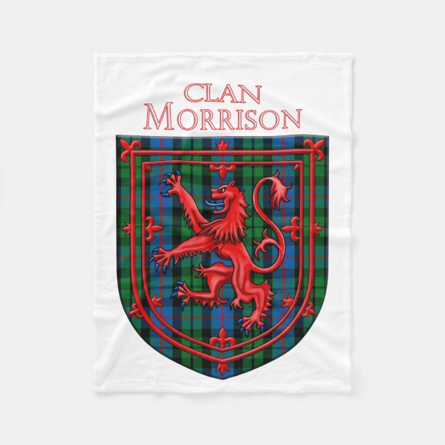 Manta Polar Morrison Tartan Scottish Plaid Lion Rampant (Anverso)