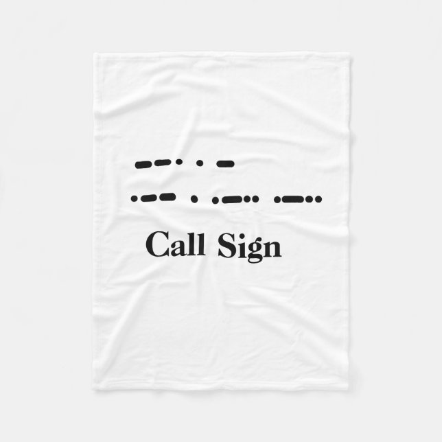 Manta Polar Morse Code "Get Well" Fleece Blanket. Personalízal (Anverso)