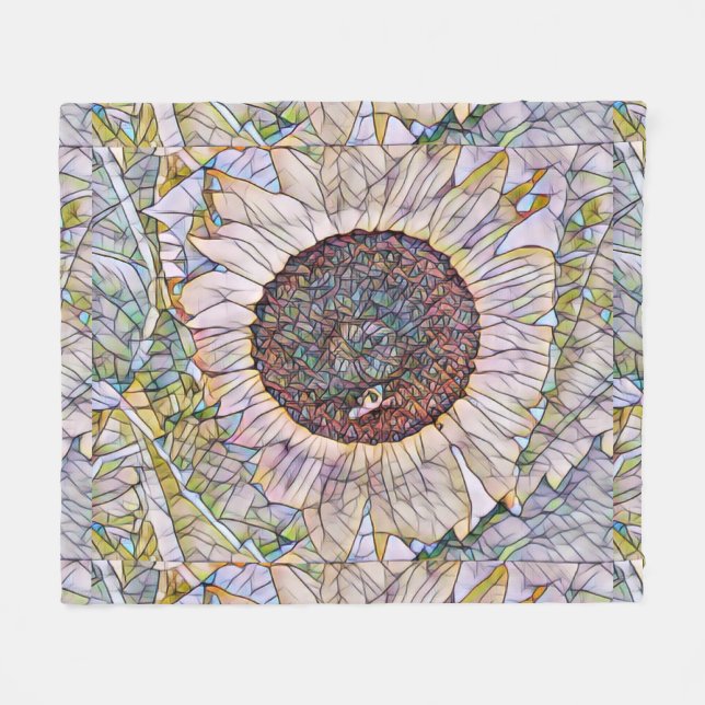 Manta Polar Mosaic Sunflower Blanket (Frente (Horizontal))