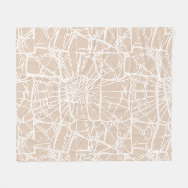 Manta Polar Mosaic Whimsy Cálido Neutral (Frente (Horizontal))