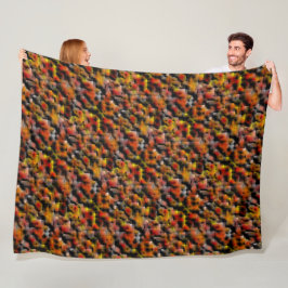 Manta Polar Mosaico con mezcla de manchas de gradiente rojas y