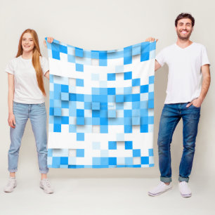 Manta Polar mosaico de cuadros de SlipperyJoe moderno de tres-