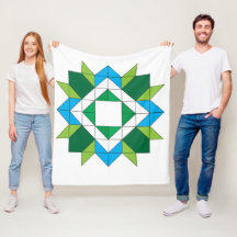 Mosaico de Estrella de Colcha Geométrica Patrón Az