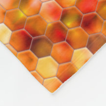 Mosaico de hexágonos en puntos en tonos rojos tira