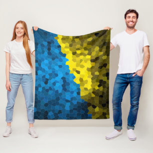 Manta Polar Mosaico de la bandera de Ucrania