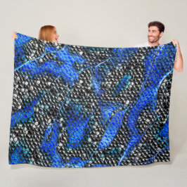Manta Polar Mosaico de pequeño convexo en azul a gris y negro