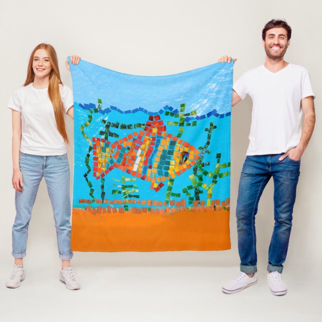 Manta Polar Mosaico de pescado de oro (In situ)