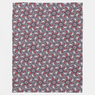 Manta Polar Mosaico del patrón del corazón popular de Boho