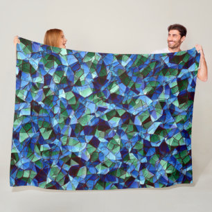 Manta Polar Mosaico irregular y desorganizado sobre el azul