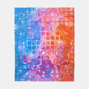 Manta Polar Mosaico vibrante: fondo abstracto multicolor