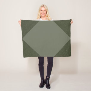 Manta Polar Moss Green Diamond Fleece Blanket