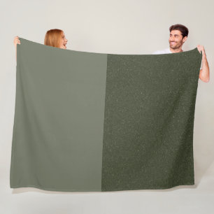 Manta Polar Moss Green Textured Fleece Blanket - Personalizabl