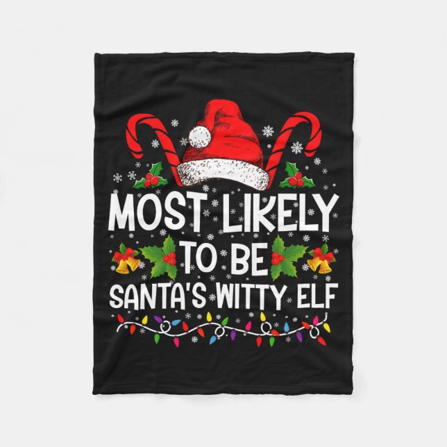 Manta Polar Most Likely To Be Santas Witty Elf Christmas  (Anverso)