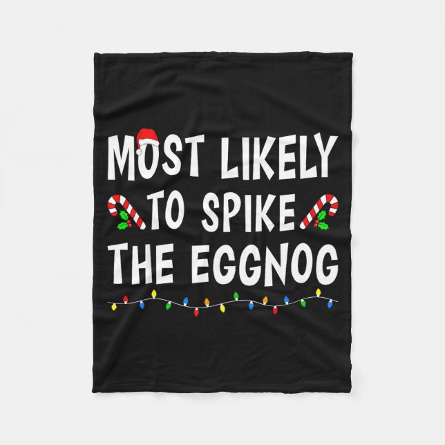 Manta Polar Most Likely To Christmas Xmas Pajamas Funny Matchi (Anverso)