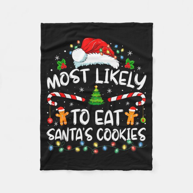 Manta Polar Most Likely To Eat Santa's Cookies Funny Christmas (Anverso)