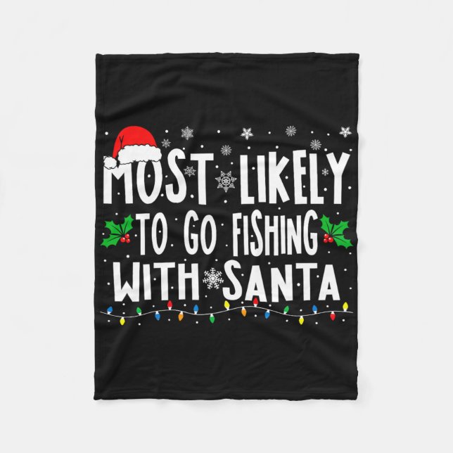 Manta Polar Most Likely To Go Fishing With Santa Fishing Fun C (Anverso)