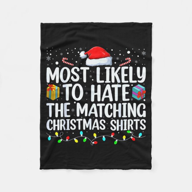 Manta Polar Most Likely To Hate Matching Christmas Funny Famil (Anverso)