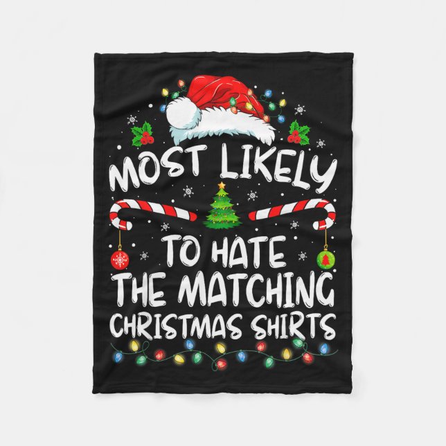 Manta Polar Most Likely To Hate Matching Christmas Funny Famil (Anverso)