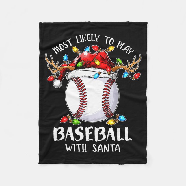 Manta Polar Most Likely To Play Baseball With Santa Christmas  (Anverso)