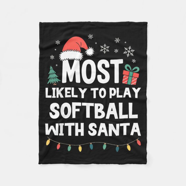 Manta Polar Most Likely To Play Softball With Santa Christmas  (Anverso)