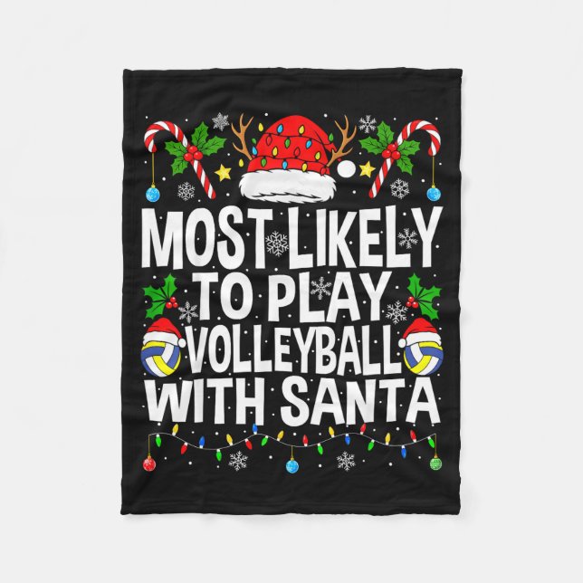 Manta Polar Most Likely To Play Volleyball With Christmas Voll (Anverso)