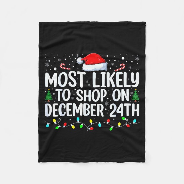 Manta Polar Most Likely To Shop On December 24th Funny Family  (Anverso)