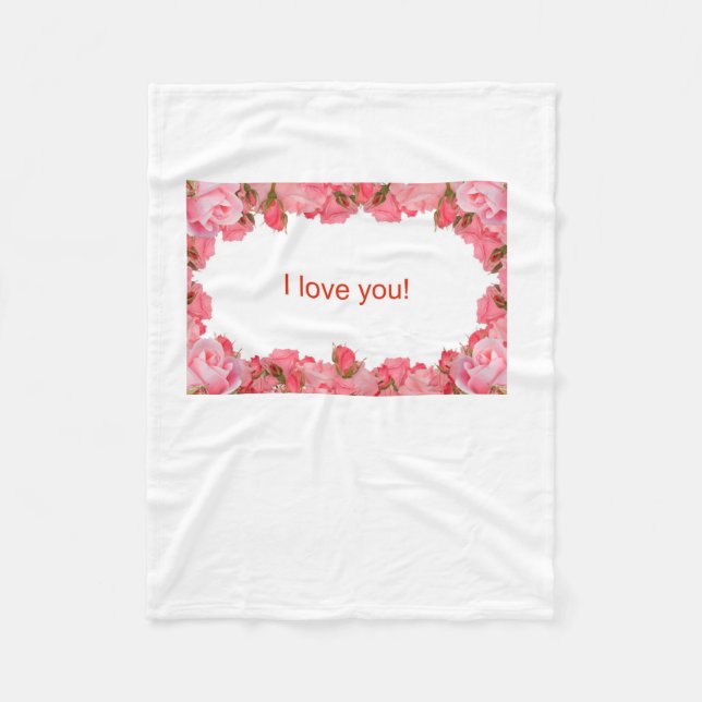 Manta Polar Mostrar amor al 14 de febrero. (Anverso)