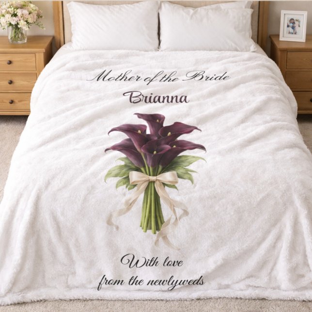 Manta Polar Mother of the Bride Calla Lily Wedding Party Gift  (Subido por el creador)