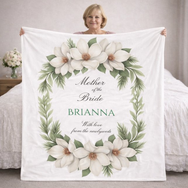 Manta Polar Mother of the Bride Magnolia Wedding Gift   (Subido por el creador)