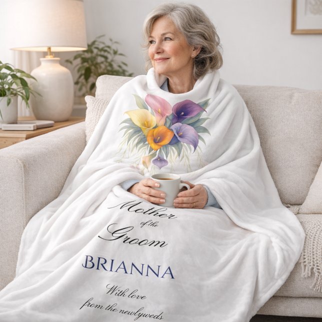 Manta Polar Mother of the Groom Calla Lilies Wedding Gift  (Subido por el creador)