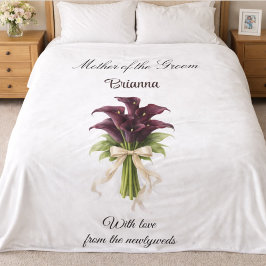 Manta Polar Mother of the Groom Calla Lily Wedding Party Gift 