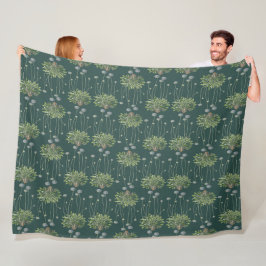Manta Polar Motif Botánico
