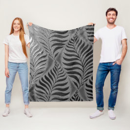 Manta Polar Motif de hoja de plata