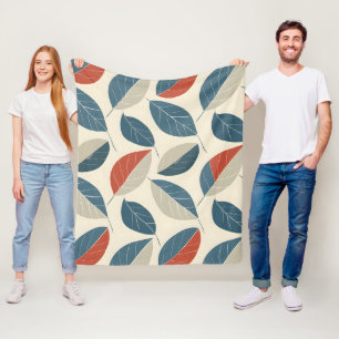 Manta Polar Motif de hoja moderna