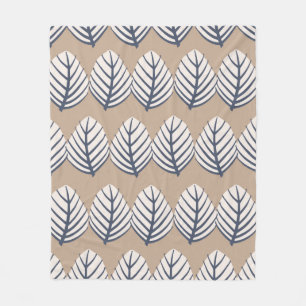 Manta Polar motif de hoja vintage simple y moderno