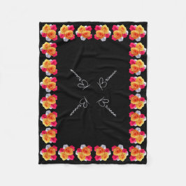Manta Polar Motif Fleece Blanket Rosas en Blooming Personaliza