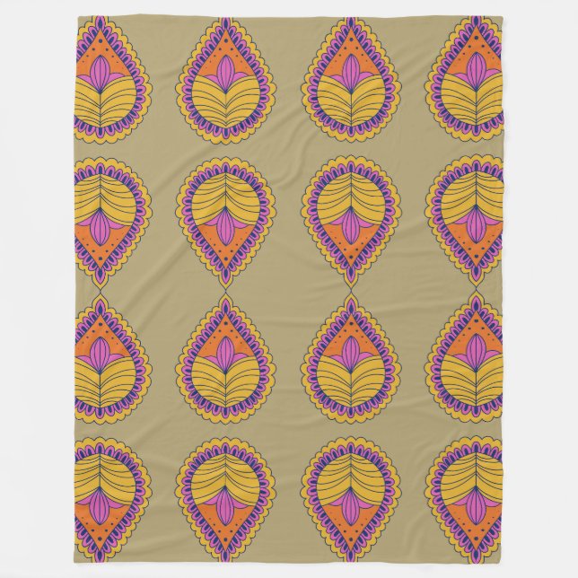 Manta Polar Motif marroquí joyado (Anverso)