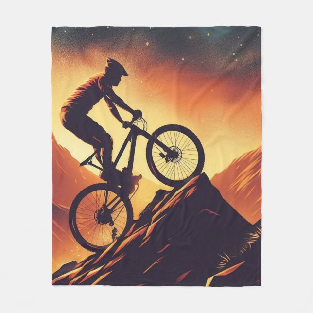 Manta Polar Motivación de la bicicleta, la bicicleta, el cicli (Anverso)