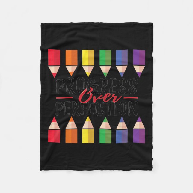 Manta Polar Motivational Progress Over Perfection Back To Scho (Anverso)