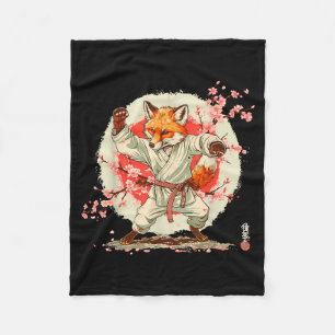 Manta Polar Motivo de zorro de karate Taekwondo Jiu-Jitsu MMA